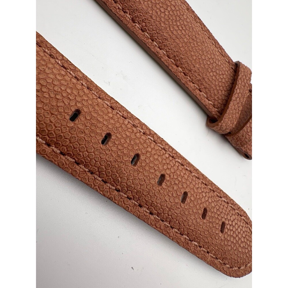 Premium 23mm Textured Brown Leather Watch Strap - Quick Release